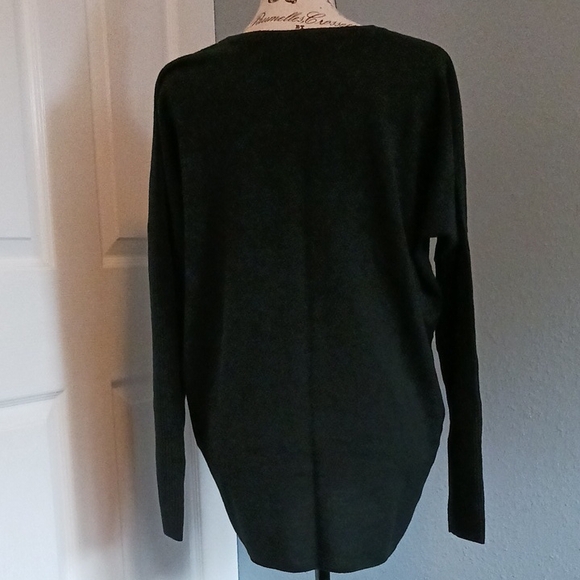 NWOT Denim & Co.V-Neck Drop-Shoulder Long-Sleeve Pocketed Tunic - Size XS - Picture 3 of 7